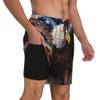 Sipumia Mens US-Flag Eagle Printed Swim Trunks with Compression Liner Quick Dry 2 in 1 Board Shorts with Pockets Colour-16 XXXL view 3