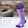 OutdoorMaster Merino Wool Ski Socks for Kids, Boys & Girls, Thermal Winter Warm Snowboarding Socks for Cold Weather view 4