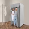 JAYGOVAN Clothing Store Fitting Room 393978 inch Clothing Store Fitting Room with Shading Curtain, Portable Temporary Mobile 95% Privacy Protection Dressing Room with Castors & Hanger (Grey) view 4