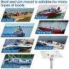CLLOMAGY Boat Seat Base Pedestal Boat Seat Pin Mount Plated for 3/4" Marine Pedestal Post,Zinc Plated Steel Pin Swivel Mount for Marine Pontoon Jon Bass Fishing-2Pack view 4