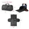 Zilink Convertible Garment Bag with Shoulder Strap Carry on Suit Travel Duffel Bag - 2 in 1 Hanging Suitcase Suit Business Travel Bag for Men Women, Black view 3