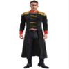 Lejafay Men's Velvet Tailcoat Circus Ringmaster Showman Costumes Renaissance Gothic Jacket Coat Black XX-Large view 1