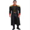Lejafay Men's Velvet Tailcoat Circus Ringmaster Showman Costumes Renaissance Gothic Jacket Coat Black XX-Large view 3
