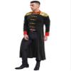 Lejafay Men's Velvet Tailcoat Circus Ringmaster Showman Costumes Renaissance Gothic Jacket Coat Black XX-Large view 4
