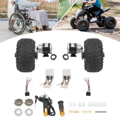 36 V Electric Wheel Motor,350 W Motor Wheel,10inche Air Wheel,Brush Gear Motor for Bike Barrow,150-200 kg,10 km/h (36V 350W)