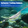 THKFISH Fishing Weights Sinkers/trolling sinkers (6OZ), sliver view 3