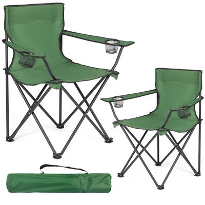 WEIDIORME 2 Pack Lightweight Camping Chairs, 300LBS Heavy-Duty Portable Folding Chairs with Carry Bag, Compact Design for Camping, Beach, Picnics, and Outdoor Event