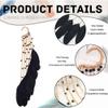 Campsis Tassel Handmade Black Feather Earrings Beaded Ear Clips Party Dance for Women view 3