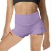 rrhss Girls Athletic Ruffle High Waisted Yoga Dance Shorts Purple, 5-6 Years view 1