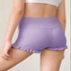 rrhss Girls Athletic Ruffle High Waisted Yoga Dance Shorts Purple, 5-6 Years view 4