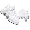 LrpoIv Roller Skate Shoes for Men and Women, Double-Row Deform Quad Roller Skates Invisible Pulley Shoes Skating Shoes Outdoor Sneakers for Youth Boys and Girls, Men and Women view 1