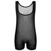 JEsilunmaMY Men's Mesh Sheer Boxer Bodysuit Sleeveless See Through Shapewear Slimming Breathable Comfortable Underwear (Black-1PC,Medium) view 1