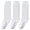 EPEIUS Kids Knee High Cotton School Uniform Socks - Tube Socks for Girls & Boys, Ages 11-15, White, 3 Pack XL view 1