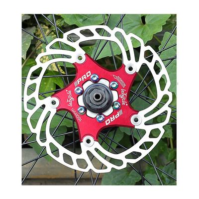 HIMALO 140mm 160mm 180mm 203mm Bike Floating Disc Brake Rotor 6 Bolts Brake Disc for Road Mountain Bike MTB BMX Bicycle 83g(Red 160mm)