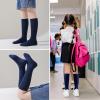EPEIUS Kids Knee High Cotton School Uniform Socks - Tube Socks for Girls Boys 8-11 Years Old - White Long Navy Blue 3 Pack L view 2