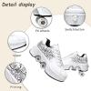 LrpoIv Roller Skate Shoes for Men and Women, Double-Row Deform Quad Roller Skates Invisible Pulley Shoes Skating Shoes Outdoor Sneakers for Youth Boys and Girls, Men and Women view 3