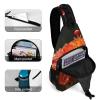 KLWQR Warm Hibiscus Flower Sling Bag Crossbody Chest Bag Casual Shoulder Backpack Sport Travel Hiking Daypack for Women Men, 38x20cm, Style view 4