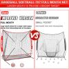 AOLIGEIJS 7'X7' Baseball Softball Practice Net,Pitching Net,Batting Net,with Large Ball Collection System,Baseball Pitching Kit - Batter Dummy,Bonus Strike Zone (Red Baseball Net ONLY) view 3