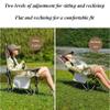 NineFit Basics Beach Chair Adjustable Portable Lounge Chair with High Backrest, Headrest, Cup Holder and Side Pocket, Heavy Duty Lay Flat Tanning Chair for Camping, Hiking and Picnics, Beige view 3
