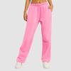 ZHUER Wide Leg Sweatpants for Women Elastic High Waisted Yoga Pants Comfy Casual Pants Trendy Baggy Sweatpants with Pockets view 3