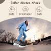 LrpoIv Roller Skate Shoes for Men and Women, Double-Row Deform Quad Roller Skates Invisible Pulley Shoes Skating Shoes Outdoor Sneakers for Youth Boys and Girls, Men and Women view 3