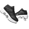 LrpoIv Roller Skate Shoes for Men and Women, Double-Row Deform Quad Roller Skates Invisible Pulley Shoes Skating Shoes Outdoor Sneakers for Youth Boys and Girls, Men and Women view 1