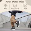 LrpoIv Roller Skate Shoes for Men and Women, Double-Row Deform Quad Roller Skates Invisible Pulley Shoes Skating Shoes Outdoor Sneakers for Youth Boys and Girls, Men and Women view 2