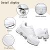 LrpoIv Roller Skate Shoes for Men and Women, Double-Row Deform Quad Roller Skates Invisible Pulley Shoes Skating Shoes Outdoor Sneakers for Youth Boys and Girls, Men and Women view 3