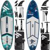 Flypark Standard&Family Bundles11'x34 & 11'x35 Inflatable Stand Up Paddle Boards, All Accessories+2, 116L Backpack, Shoulder Strap, 2-Action Pump view 1