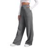 ZHUER Wide Leg Sweatpants for Women Elastic High Waisted Yoga Pants Comfy Casual Pants Trendy Baggy Sweatpants with Pockets view 1