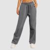 ZHUER Wide Leg Sweatpants for Women Elastic High Waisted Yoga Pants Comfy Casual Pants Trendy Baggy Sweatpants with Pockets view 3