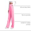 ZHUER Wide Leg Sweatpants for Women Elastic High Waisted Yoga Pants Comfy Casual Pants Trendy Baggy Sweatpants with Pockets B- Pink view 4