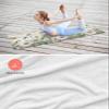 Rocking Giraffee Yoga Mat Towel Beautiful White Daisy Flowers Non Slip Hot Yoga Mat Towel with Corner Pockets Absorbent Microfiber Yoga Towels for Hot Yoga, Bikram, Pilates, 26x70 Inch view 4