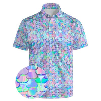 Xdceu Golf Polos for Men - Funny Golf Shirts Print Mens Golf Shirts Short Sleeve Quick-Dry Moisture Wicking, Breathable Polo Shirt