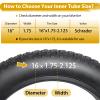 2 Pack 16 Inch Bike Tube AV32mm Schrader Valve, Bicycle Tube with 2 Tire Levers Fit 16 x 1.75/1.9/1.95/2.0/2.1/2.125, Butyl Rubber Inner Tube for Kids/Mountain/MTB Bike view 3