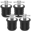 Abizarch 4Pcs T-Handle Drain Plug 25/32mm Metal Marine Boat Drain Plug Boat Rubber Plug Brass Boat Drain Twist Plug Sturdy Marine Boat Accessories for 3/4-inch 1-inch 1-1/4-Inch Hole(32mm,Silver) view 1