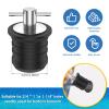 Abizarch 4Pcs T-Handle Drain Plug 25/32mm Metal Marine Boat Drain Plug Boat Rubber Plug Brass Boat Drain Twist Plug Sturdy Marine Boat Accessories for 3/4-inch 1-inch 1-1/4-Inch Hole(32mm,Silver) view 2
