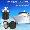Abizarch 4Pcs T-Handle Drain Plug 25/32mm Metal Marine Boat Drain Plug Boat Rubber Plug Brass Boat Drain Twist Plug Sturdy Marine Boat Accessories for 3/4-inch 1-inch 1-1/4-Inch Hole(32mm,Silver) view 3