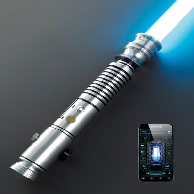 XenoSaber XRGB 3.0 Smooth Swing Dueling Light Saber for Adults, 16 Sound Fonts Motion Control Clan Style Light Saber with Infinite Color and Powerful APP, Rechargeable Metal Hilt