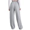 ZHUER Wide Leg Sweatpants for Women Elastic High Waisted Yoga Pants Comfy Casual Pants Trendy Baggy Sweatpants with Pockets view 4