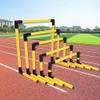 SHENJIA Kids Portable Hurdles Training Equipment - Plastic Soccer Agility Workout Trainer Kit, 5 Pack Different Height Hurdles, Track and Field Practice Kit(Color:Yellow) view 2