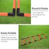 SHENJIA Kids Portable Hurdles Training Equipment - Plastic Soccer Agility Workout Trainer Kit, 5 Pack Different Height Hurdles, Track and Field Practice Kit(Color:Yellow) view 4