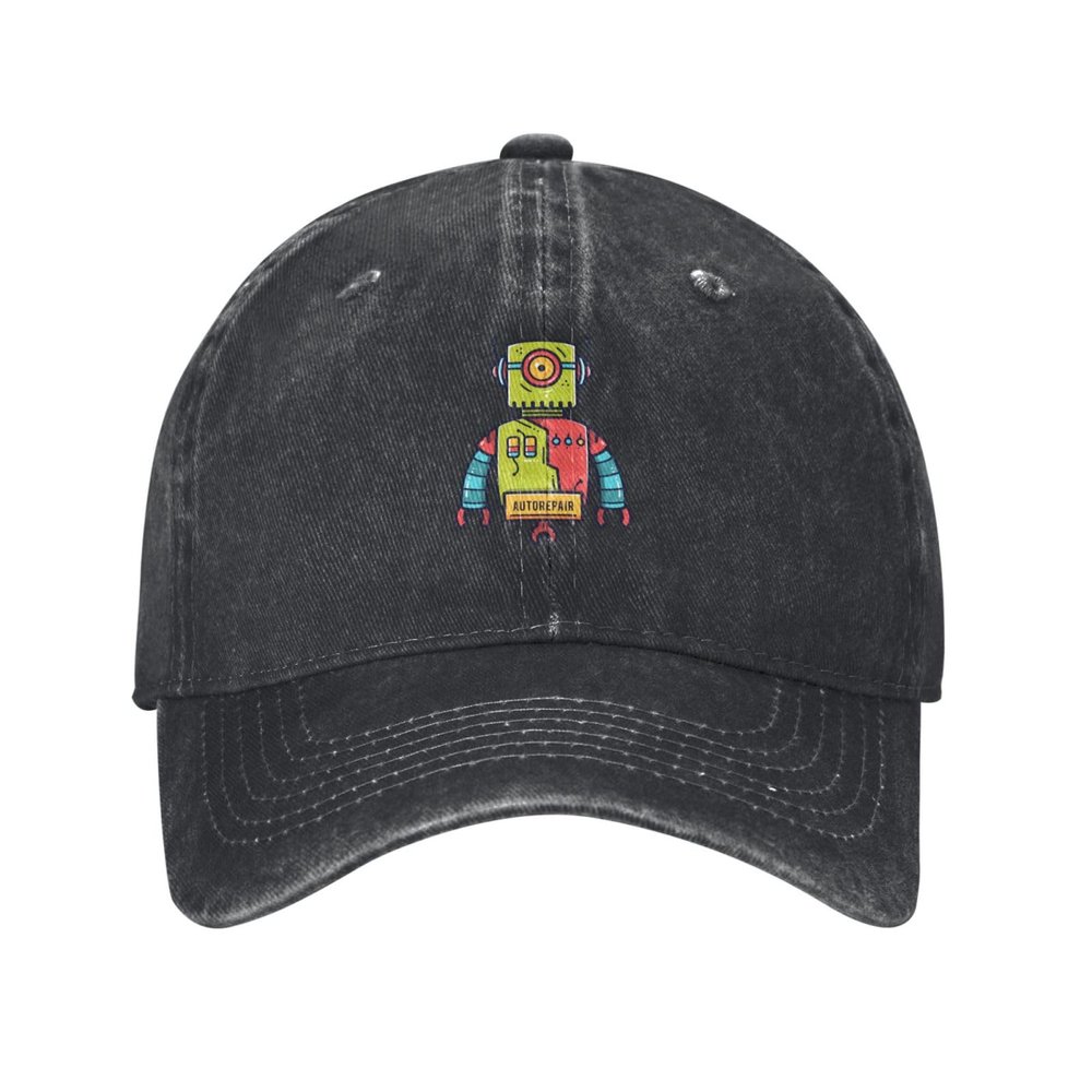 Cute Ai Mechanic Baseball Cap for Men Women Vintage Trucker Hat Golf Hats Dad Hat Black