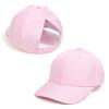 QIIIMSLSS Baseball Ponytail for 3-6 Years Old Girls Messy High Bun with Ponytail Hole Breathable Hat for Kids view 1