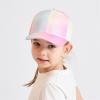 QIIIMSLSS Baseball Ponytail for 3-6 Years Old Girls Messy High Bun with Ponytail Hole Breathable Hat for Kids view 2