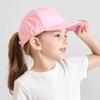 QIIIMSLSS Baseball Ponytail for 3-6 Years Old Girls Messy High Bun with Ponytail Hole Breathable Hat for Kids view 3