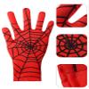 Geyoga 2 Pairs Spider Web Gloves Mardi Gras Spider Red and Black Gloves for Halloween Masquerade Homecoming Cosplay Gifts(Child) view 3