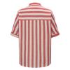 KICILVS Striped Shirt Women, Striped Button Down Shirt Women, Blue and White Striped Shirt Women, Red and White Striped Shirt Women, Striped Tshirt Women, Striped Shirt, Womens Striped Tshirt view 4