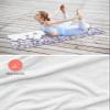 Rocking Giraffee Yoga Mat Towel Purple Lavender Bird Butterfly Printing Non Slip Hot Yoga Mat Towel with Corner Pockets Absorbent Microfiber Yoga Towels for Hot Yoga, Bikram, Pilates, 26x74 Inch view 4