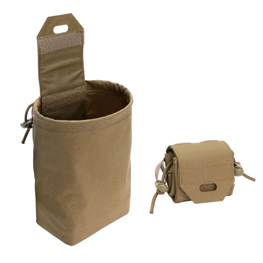 IDOGEAR Molle Dump Pouch Mini Folding Recycling Bag molle Waist Tool Sundries Bag Magazine Utility Pouch for Molle Belt Tactical Vest Backpack(Coyote Brown)